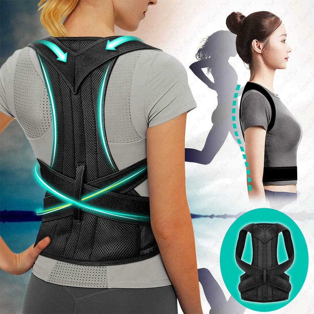 Back Posture Brace –  Support Belt for Upper and Lower Back🧍♂️✨