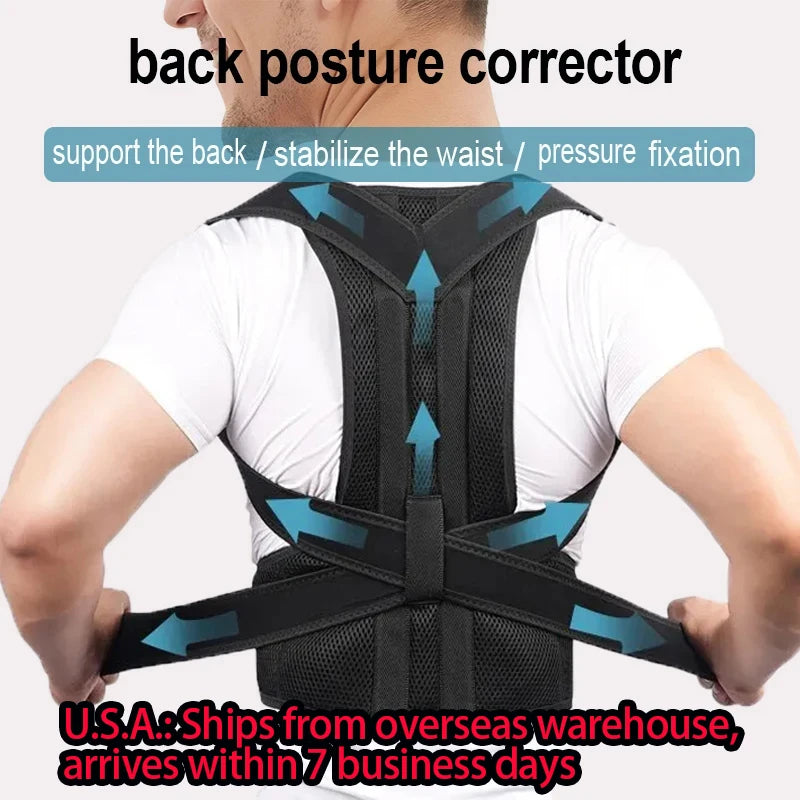 Back Posture Brace –  Support Belt for Upper and Lower Back🧍♂️✨