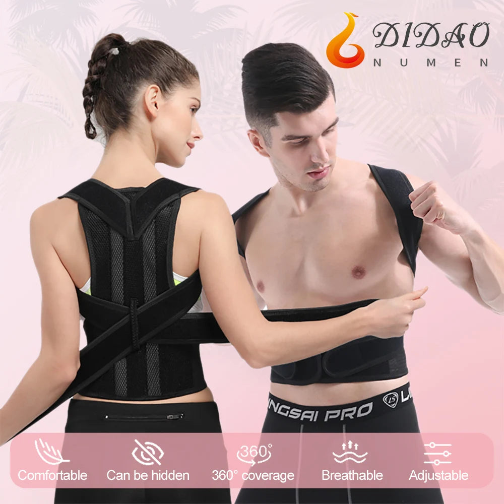 Back Posture Brace –  Support Belt for Upper and Lower Back🧍♂️✨