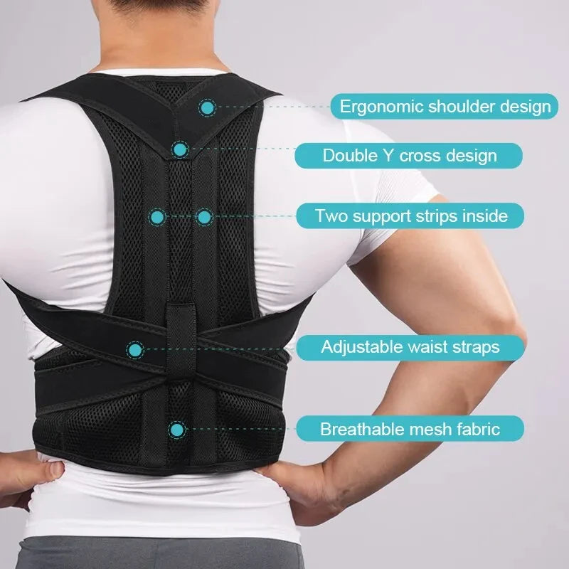 Back Posture Brace –  Support Belt for Upper and Lower Back🧍♂️✨