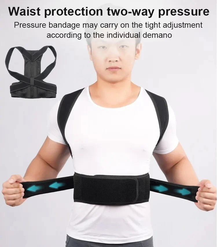 Back Posture Brace –  Support Belt for Upper and Lower Back🧍♂️✨
