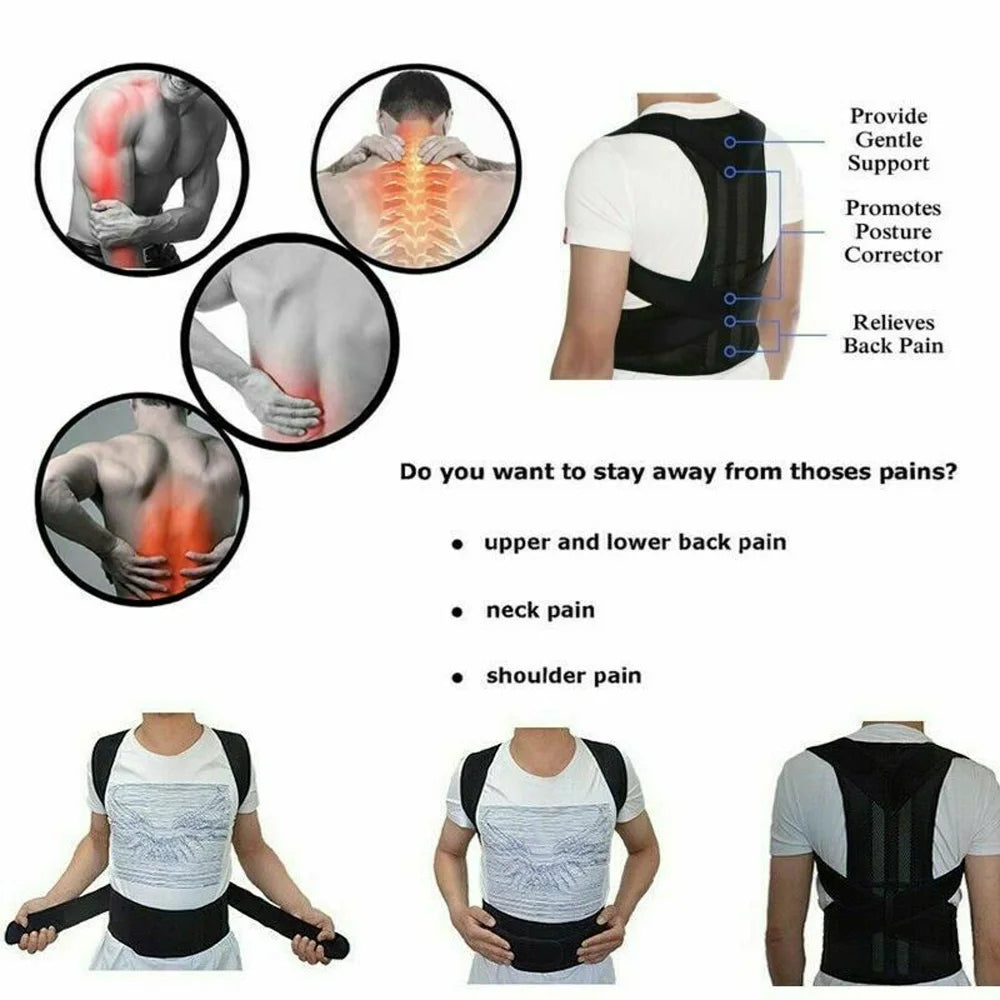 Back Posture Brace –  Support Belt for Upper and Lower Back🧍♂️✨