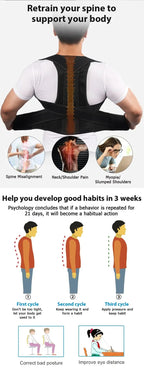 Back Posture Brace –  Support Belt for Upper and Lower Back🧍♂️✨