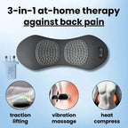 3-in-1 Back Massager Pillow with Heat Vibration – Lower Back Stretch Support 🔥💆