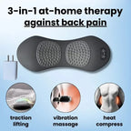 3-in-1 Back Massager Pillow with Heat Vibration – Lower Back Stretch Support 🔥💆