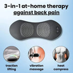 3-in-1 Back Massager Pillow with Heat Vibration – Lower Back Stretch Support 🔥💆